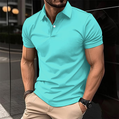 Sommer POLO Button Einfarbiges Herren Sport POLO Shirt