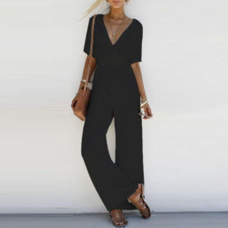 Modischer Jumpsuit mit weitem Bein