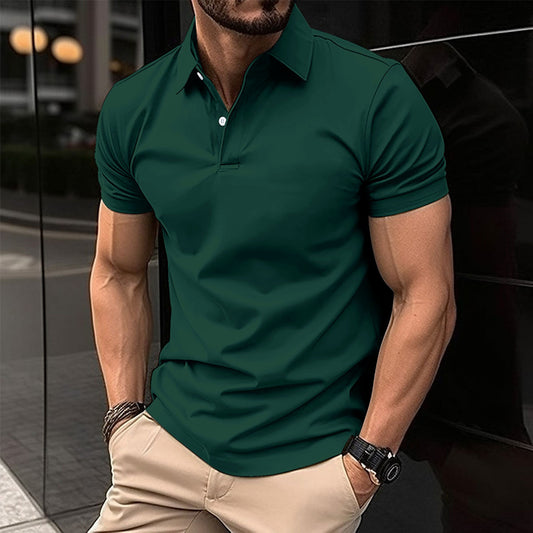 Sommer POLO Button Einfarbiges Herren Sport POLO Shirt