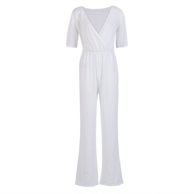 Modischer Jumpsuit mit weitem Bein