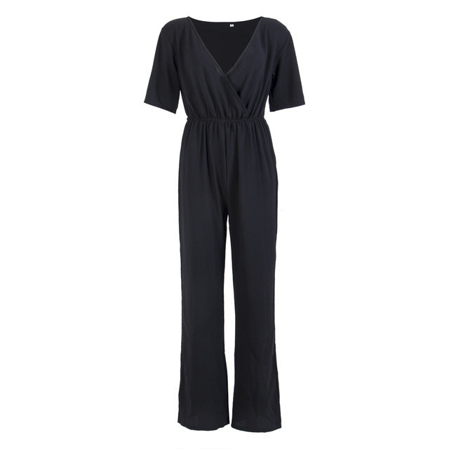 Modischer Jumpsuit mit weitem Bein