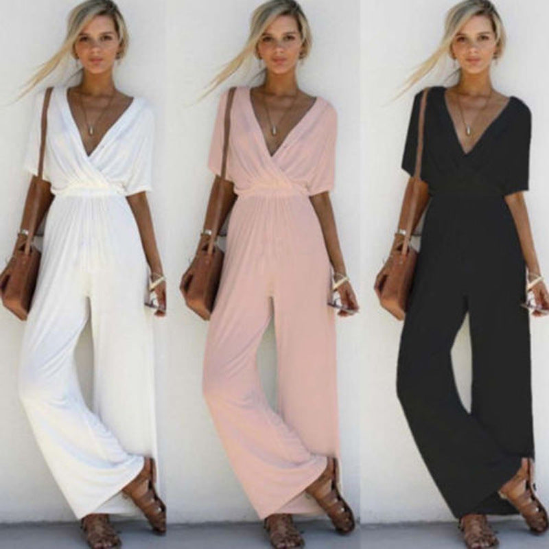 Modischer Jumpsuit mit weitem Bein