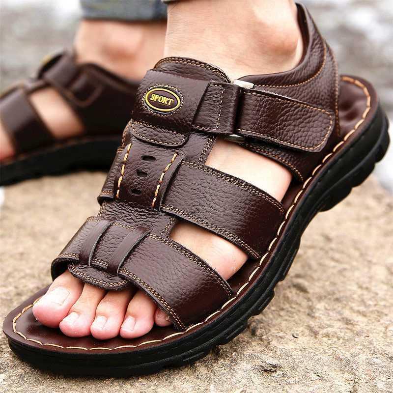 Rutschfeste, lässige Sandalen für Herren mit Klettverschluss