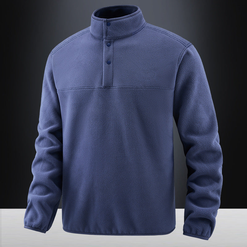 Men's Fleece Fleece-lined Stand Collar Jacket