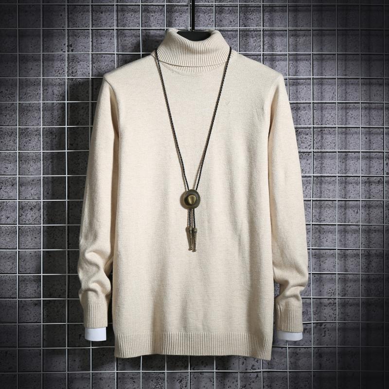 Turtleneck Sweater Men's Simple Solid Color