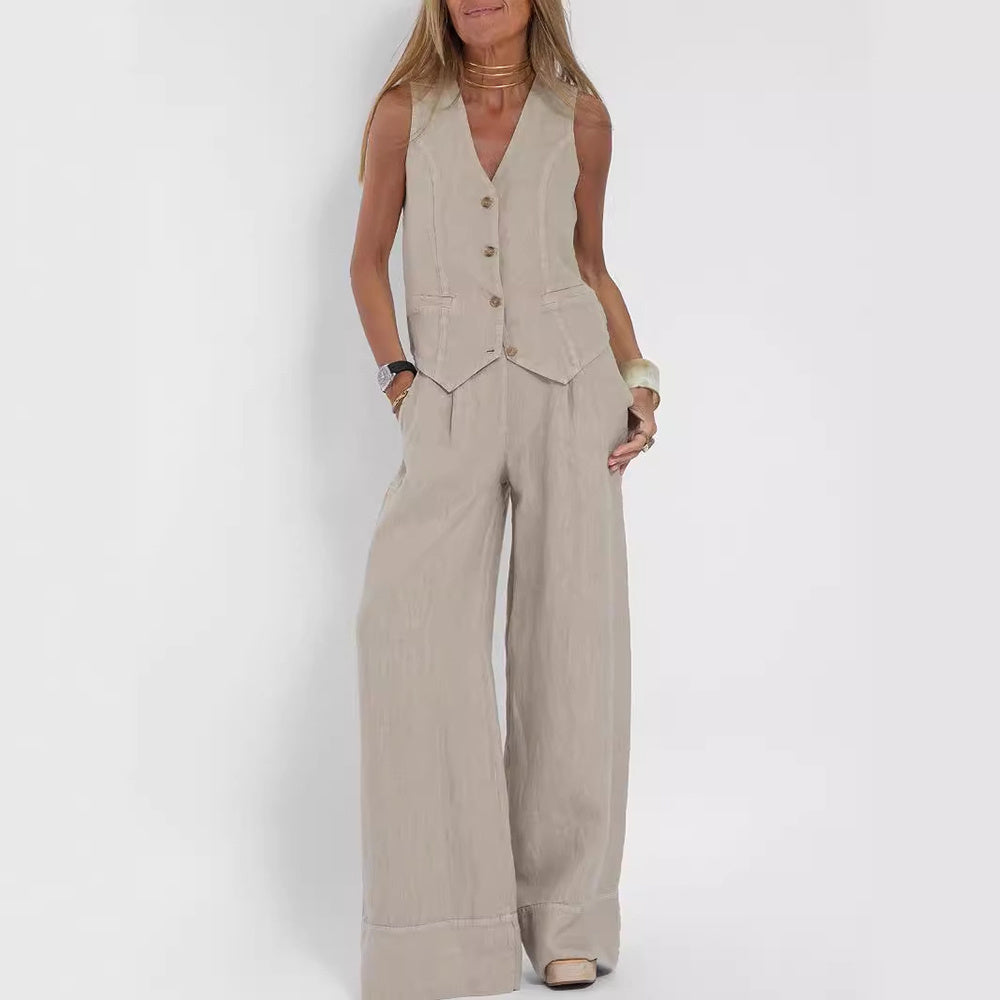 Sommer Vest Suits V-neck