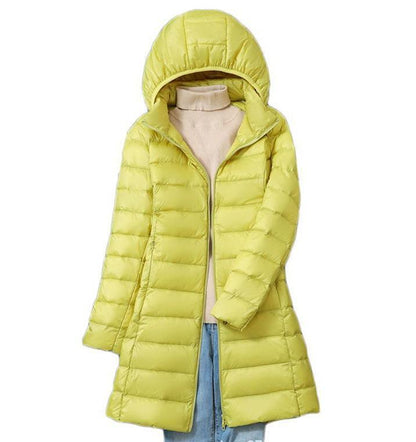 Daunenjacke Damen Mid-Long Hooded