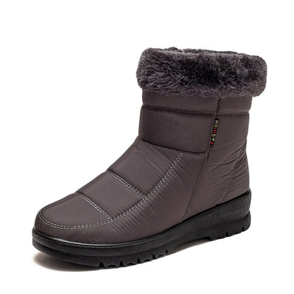 Winter-Schneestiefel, warme Winterschuhe für Damen, Stiefel mit niedrigem Absatz