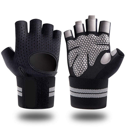 Herren- und Damen-Sport-Fitness-Handschuhe, Herren- und Damen-Halbfinger